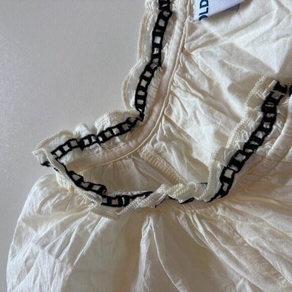 NWT Old Navy embroidered Mini Swing Dress Open Neck Cotton Flutter Empire Waist - Picture 6 of 15